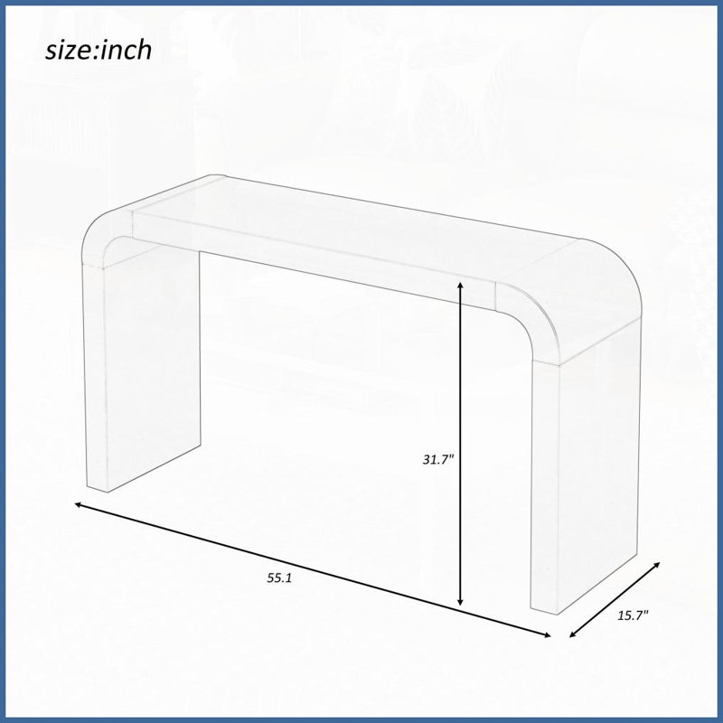Table basse minimaliste à deux pieds - peu encombrante pour les espaces étroits Assemblage facile