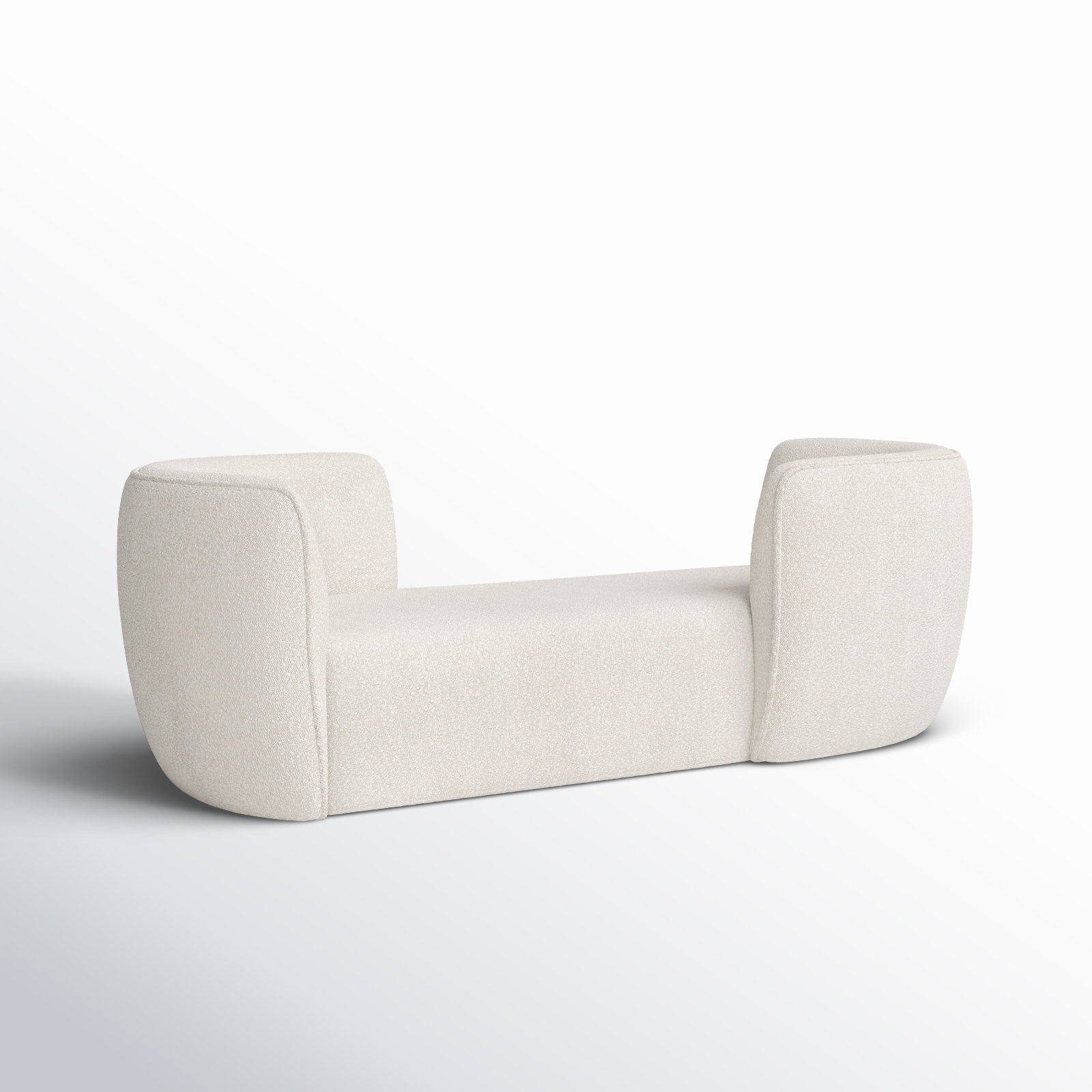 Hilton Boucle Chaise Lounge, Cream Boucle Fabric