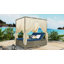 Myley Adjustable Sun Bed With Curtain and Polyester Cushion-115694803