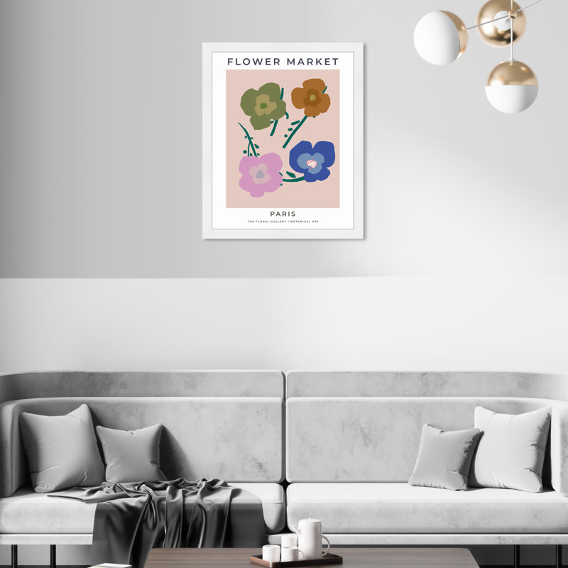 «Paris Flower Market» par Joss & Main - reproduction de cadre photo, H 22 po x l 18 po, Blanc