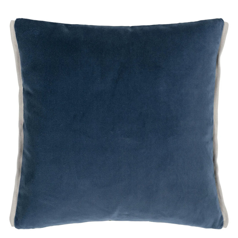 Varese Velvet Decorative Pillow, 22" H x 22" W, Cadet/Pale Jade