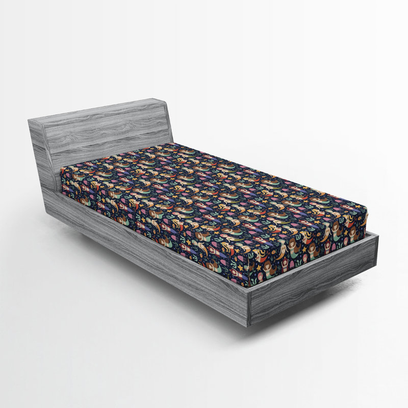 Multicolore Ambesonne, Drap-housse simple très long