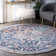 Misi Vintage Medallion Power Loom Blue Rug