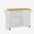 Kitchen island with foldable countertop, rolling kitchen island cart, with storage cabinet and barn door kitchen island table, with wheels, white-1179969337