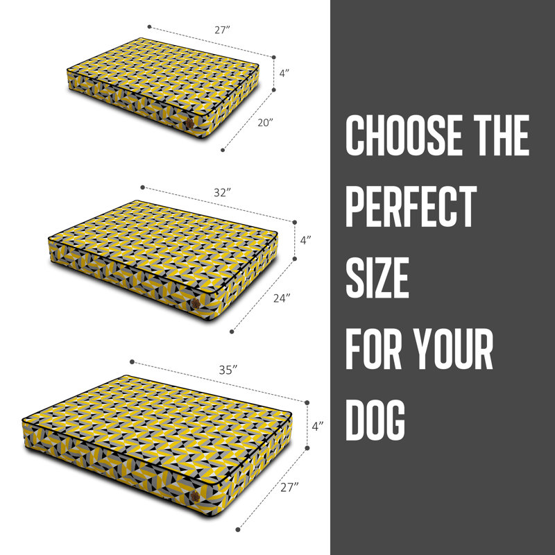 Dog Bed For Small - Medium - Large Dogs - Soft Pet Bed Mattress With Machine Washable Cover & PU Foam Pet Crate Bed - Dog Bed Mattress With Non-Slip Bottom  Cushion Design 6  Small S (69 cm x 51 cm x 10 cm)