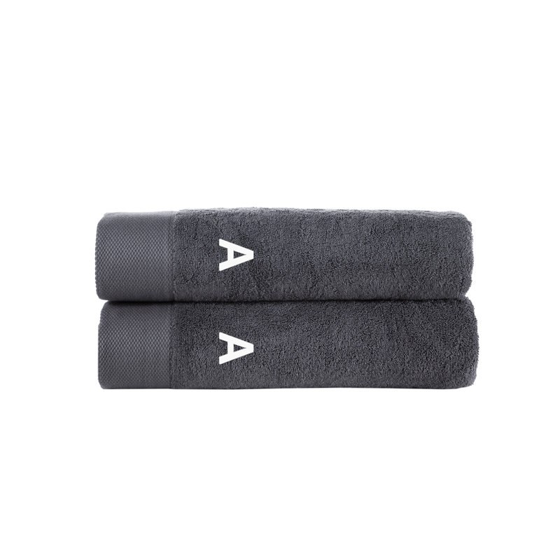 Merikas 2 pcs Bath Sheets, Anthracite, Bath Sheets - 2 Pack, A