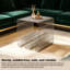 Table d'appoint en forme de M rétro, table de chevet décorative pour le salon, petite table de bout linéaire en acier inoxydable, tablette de bureau multi-usages en fer (argent)
