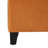 Storage In Burnt Orange Velvet With Room For Extra Blankets, On Dark Brown Birch Wood Legs, Can Withstand 250 Lbs Bench Lid And Considerable Legs Finish, Weight Limit