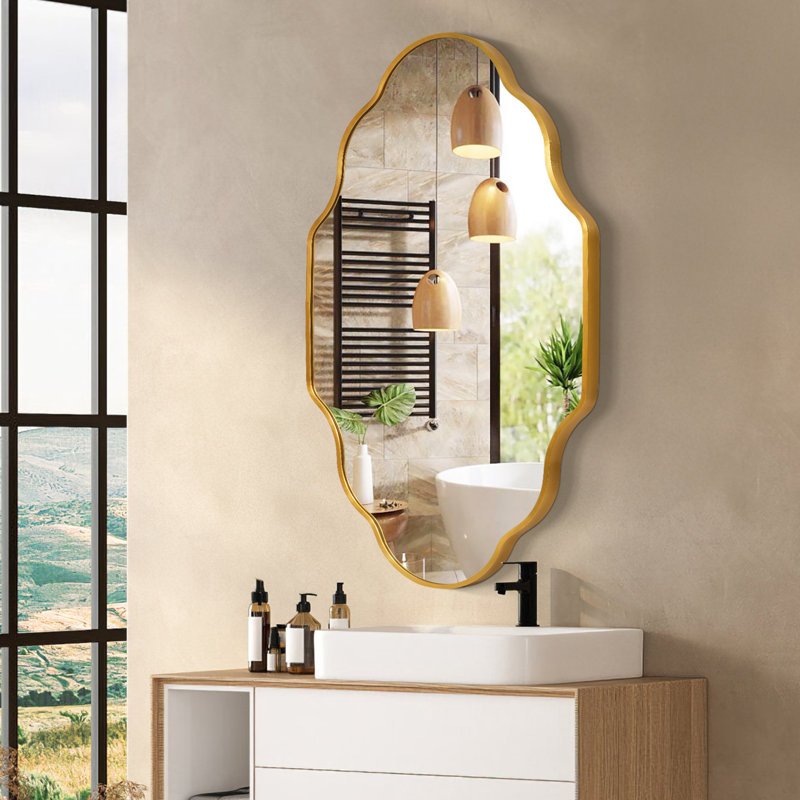 Miroir mural Marietherese, 46 po x 26 po, Or