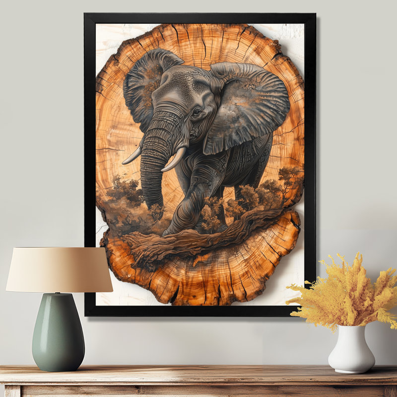 Iseminger - Animals Wall Decor, Black, 20" H x 12" W, Single Picture Framed Print