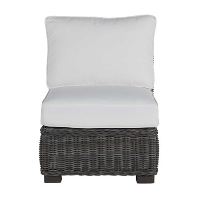 Rustic Woven Sectional Slipper Chair