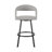 Gassville Modern Swivel Counter or Bar Height Barstool with Arms and Open Low Back in Iron Frame and Faux Leather-1118689912-1118689915