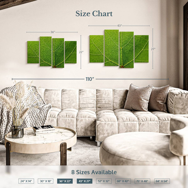Harnek Grape Leaf, 27" H x 43" W
