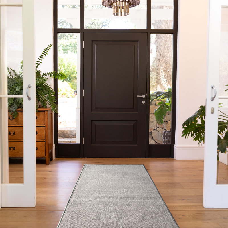 Tapis décoratif gris Touffeté anahya, Tapis de couloir 2 pi 7 po x 43 pi