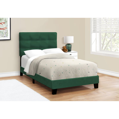 Lit à la mode pour lit simple en velours pour l'ameublement d'une chambre d'ado revêtu de bois d'ingénierie