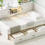 L-Shaped Bed Frame With Drawer And And Bookcase,Corner Bed Wooden Captain Bed With Led Downlight And USB Port For Small Room,Bedroom, Guest Room, Bed Frame-2115609429