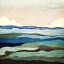 Costa Modscape II par Chichi - Peinture de paysage côtier moderne-1358688294-1358688295