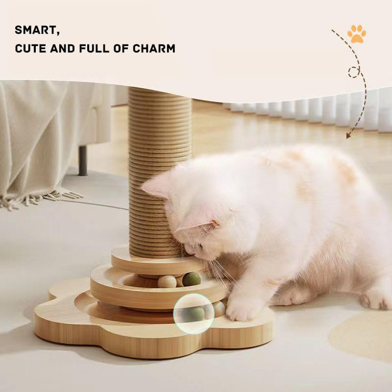 Grattoir en bois pour chat, H 15,7 po x l 9,4 po x L 10,4 po