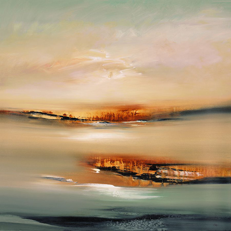 Subtle Scene Painting by Lisa Ridgers, Image Brush Gel, 40" H x 40" W x 1.5" D