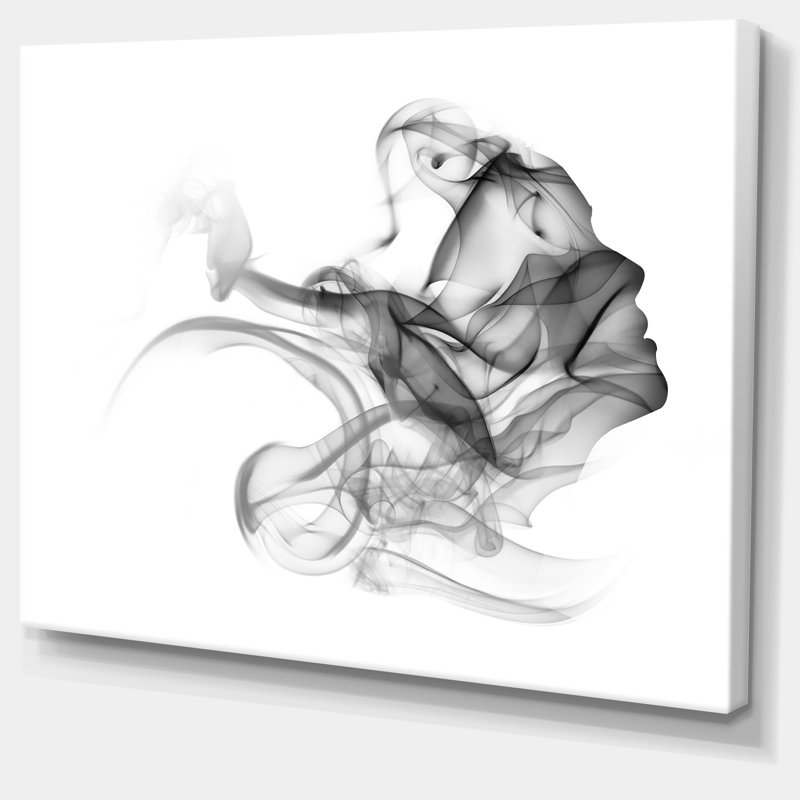 «Woman and Smoke Double Exposure», reproduction d'art sur toile, H 31 po x l 41 po x P 2 po