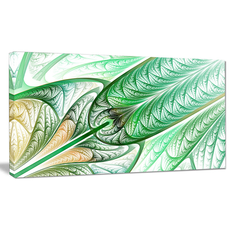« green on white vitrail », impression sur toile, H 16 po x l 32 po x P 1 po