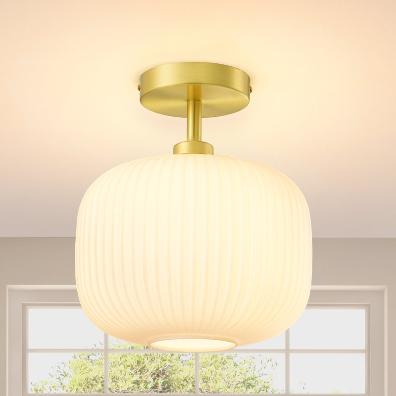 Plafonnier semi-encastré 11,8 po Modern White