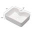 Lavabo de salle de bain rectangulaire en céramique blanc avec trou pour robinet L 19 po x l 15 po