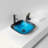 Bathroom Artistic Tempered Glass Vessel Bathroom Sink With Faucet And Pop-Up Drain