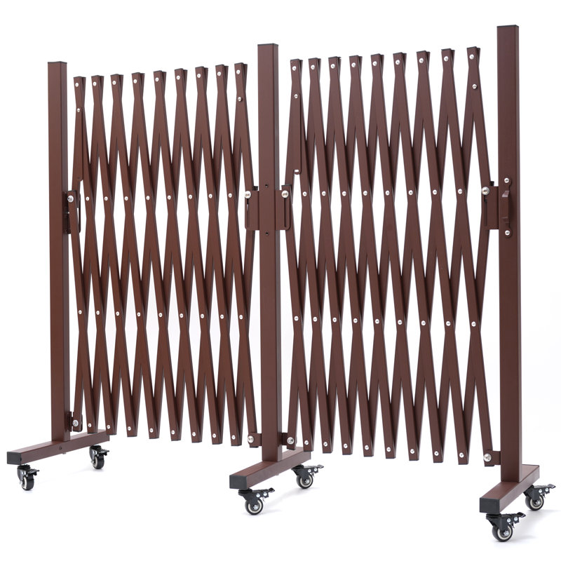 Barrière de barricade avec roulettes, Brown