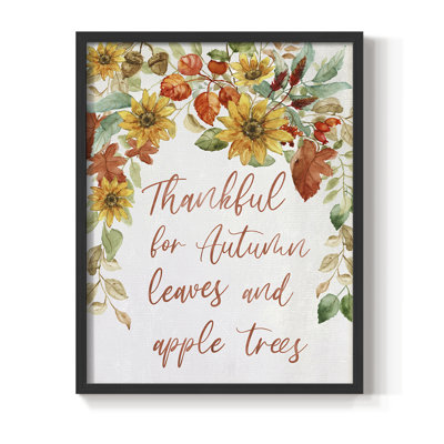 Autumn Leaves I, reproduction encadrée - bois massif