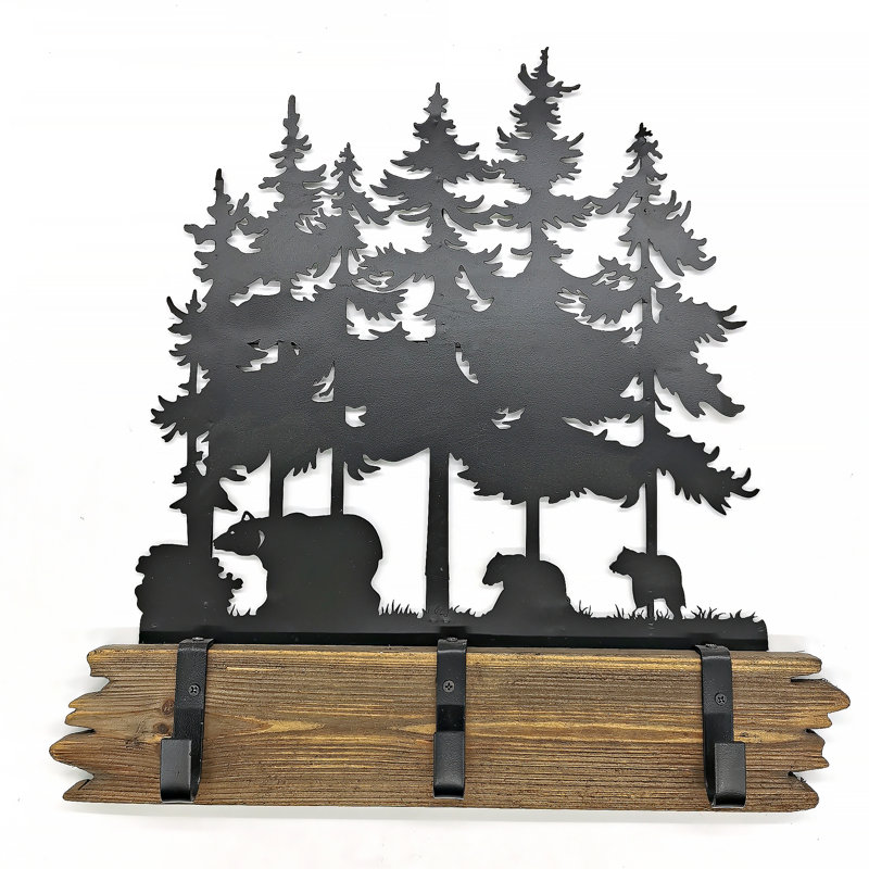 Antrione Solid Wood Wall 3 - Hook Wall Mounted Coat Rack