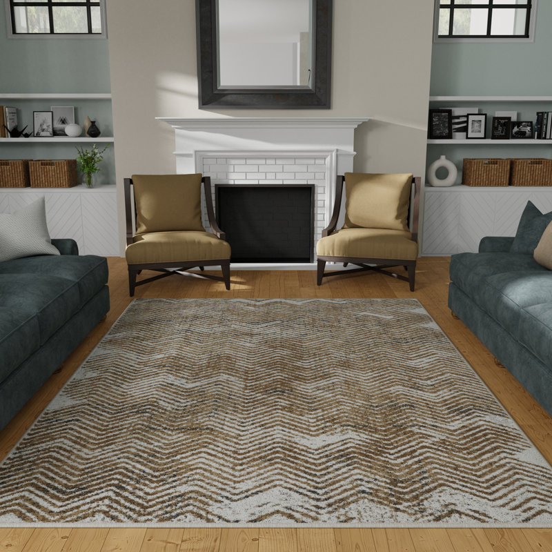 Sabera Chevron Indoor Rug, Rectangle 6'7" x 9'2"