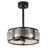 Caylie 18'' Modern Ripple Glass Reversible Bladeless Ceiling Fan with Lights and Remote, 6 Speeds Dimmable Drum Caged Ceiling Fan Light