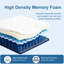 Matelas mi-ferme - mousse à mémoire de forme blanche et lit à ressorts ensachés, housse antibactérienne rafraîchissante, soulagement de la douleur dans la chambre à coucher-1341762658
