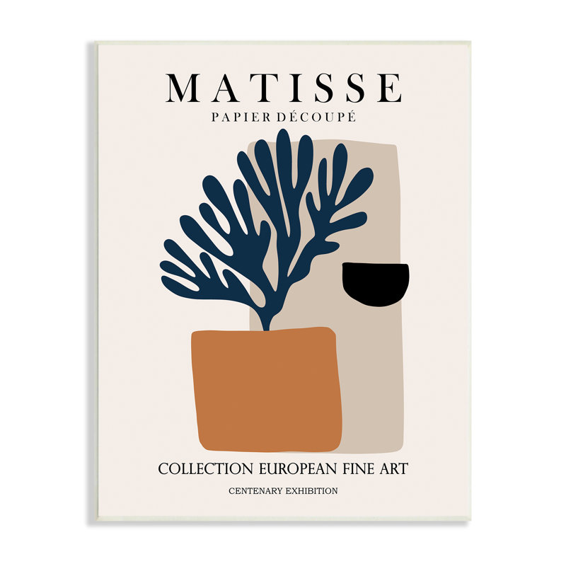 Motif géométrique de formes géométriques neutres de Matisse par Ros Ruseva - impression, L 30 po x H 30 po, Plaque murale