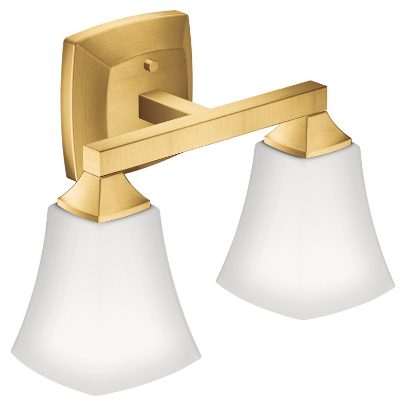 Éclairage pour meuble-lavabo 2 lumières Voss, Or brossé