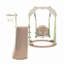 Portique à balançoire en polyéthylène haute densité (PEHD) avec création (s) de créationstry, 1 glissoire (s)-99388198