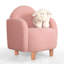 Fauteuil à oreilles Chic, fausse fourrure rose, 20,1 po x 18,5 po x 20,9 po Chic | Revêtement 100% fausse fourrure, éponge orthopédique de 2,8 pouces, pieds en bois robustes | Style bohémien, parfait pour les salles de jeux et les chambres à coucher