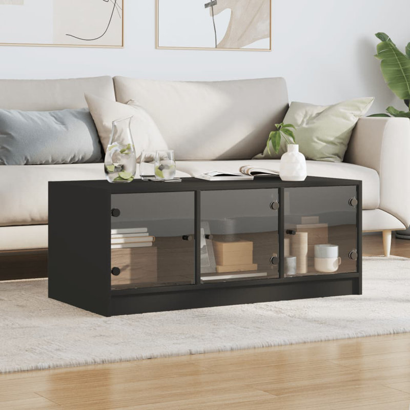 Matasha Coffee Table with Storage, Black