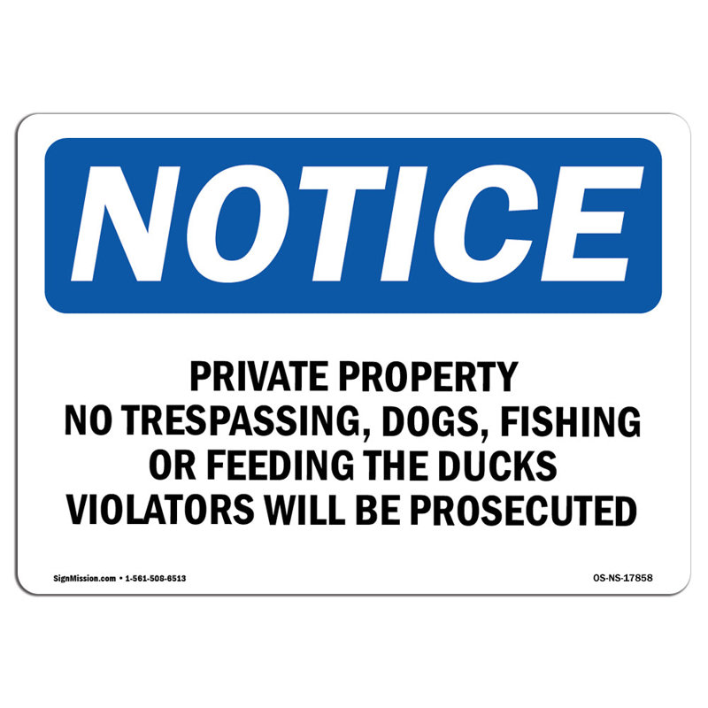 Pancarte de propriété privée «No Trespassing Dogs»