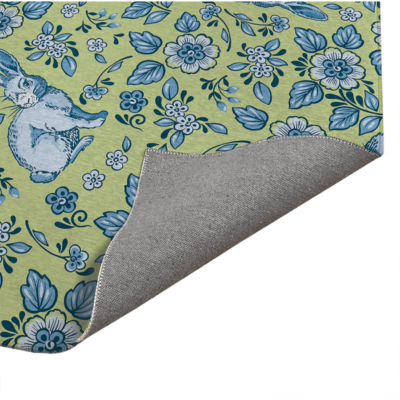 Tapis de bureau léger et antidérapant Bunny Toile, L 60 po x P 36 po, Vert