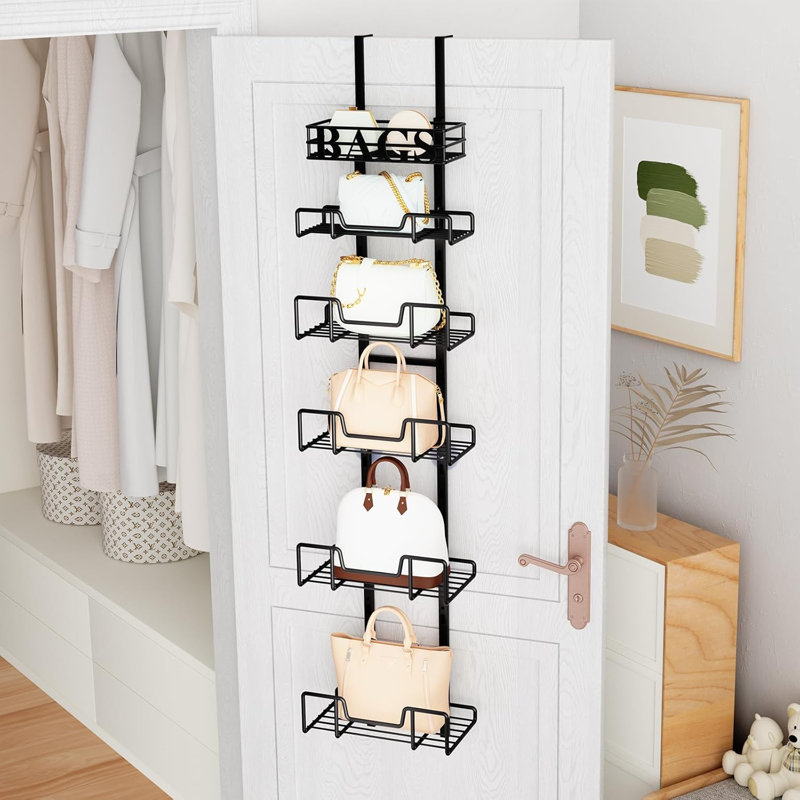Rebrilliant Over Door Purse Organizer With Adjustable Baskets