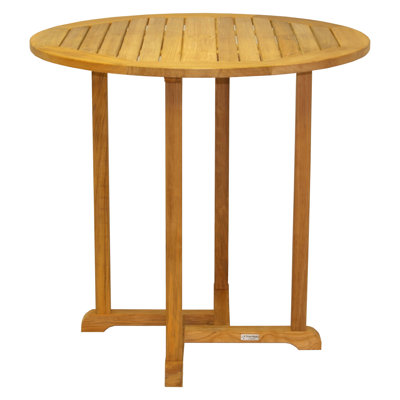 Oxford Teak Outdoor Round Bar Table