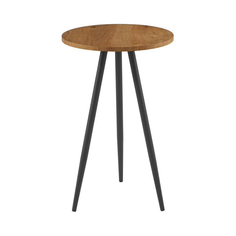Table d'appoint ronde en métal et bois Swensen
