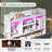 LED Farmhouse Twin Bed with Bookcase Headboard & Charging Station, Distressed White-915440643-912986863