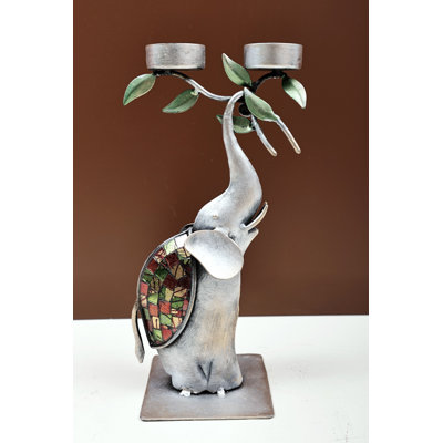 11'' H Brass Tabletop Candelabra