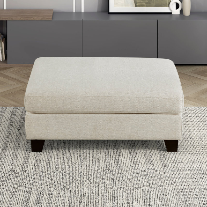 Repose-pieds rembourré en tissu et tissu 1 pièce