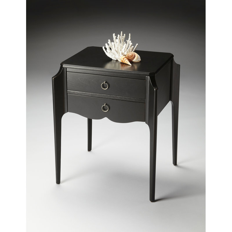 Table de bout avec rangement Orofino, Réglisse noire