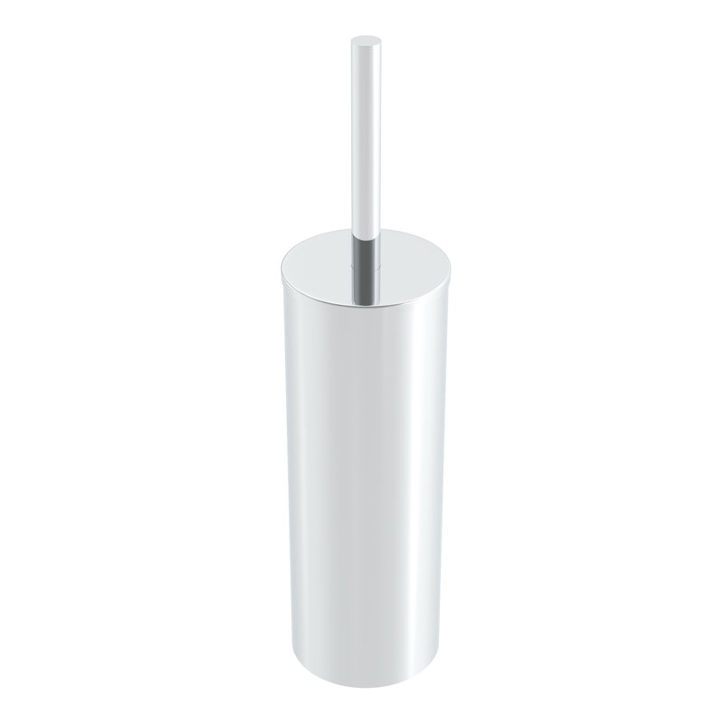 Brosse de toilette autoportante, Chrome