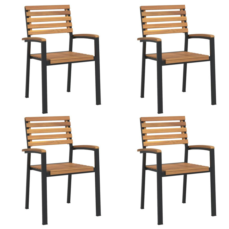 Alayiah Stacking Patio Dining Armchair